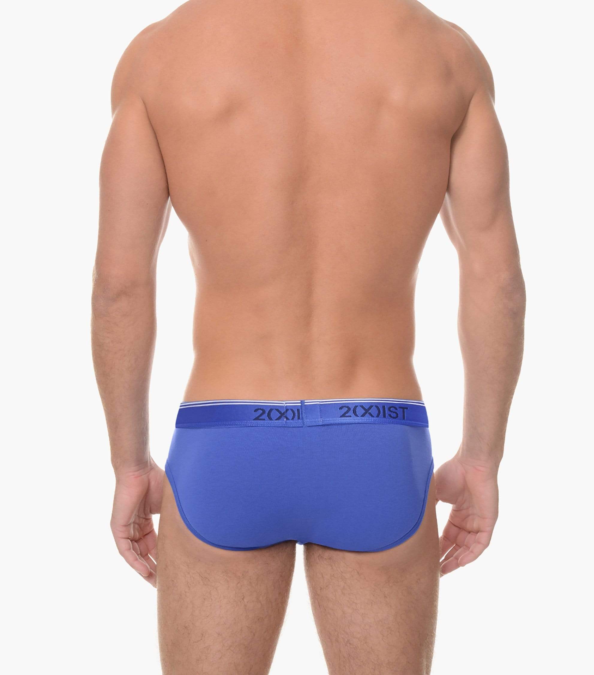  2xist 3 Packs Essential Stretch No-show Brief - Eclipse / Lead / Dazzling Blue - Bonton