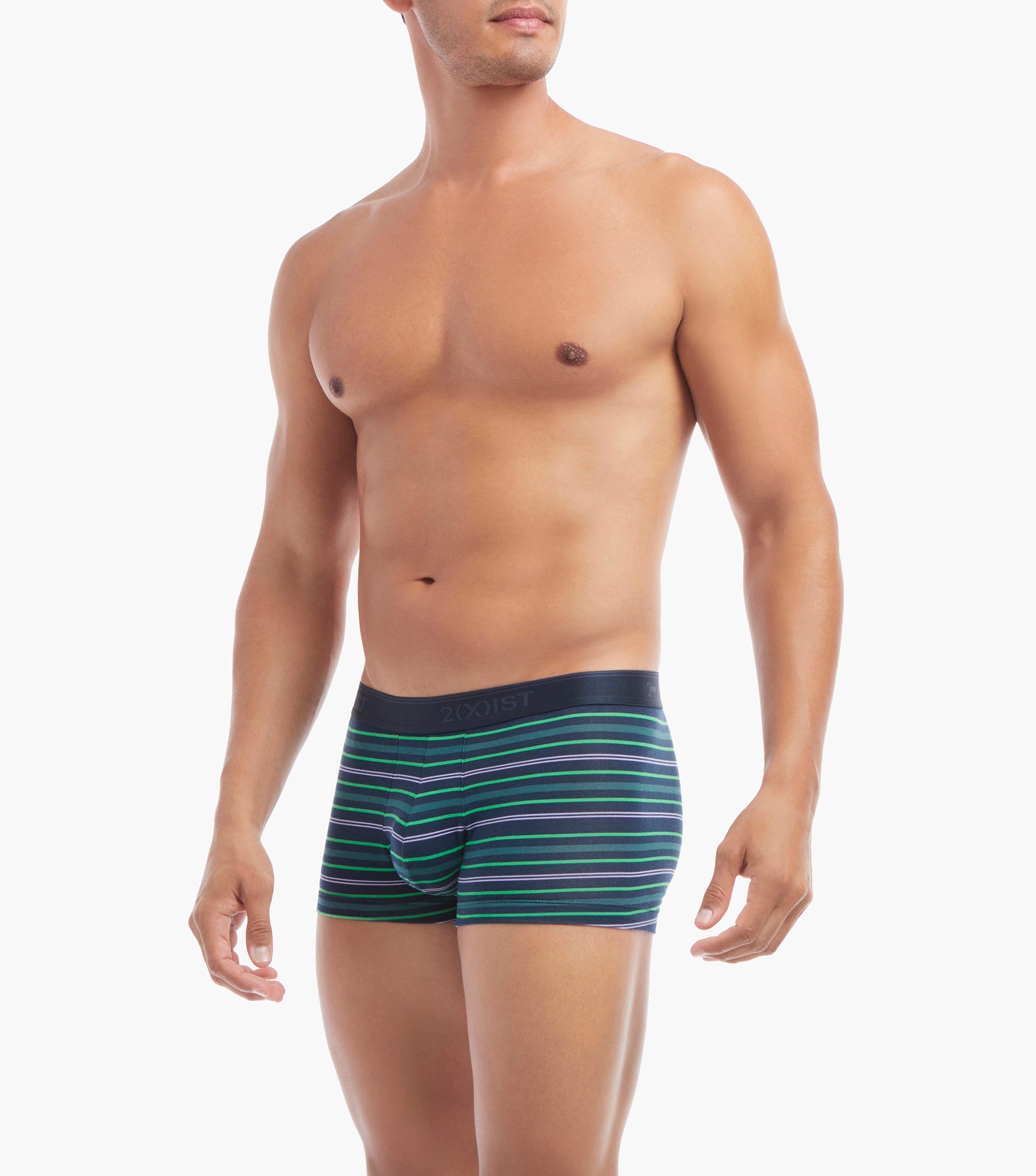  2xist 3 Packs Essential Stretch Trunk - Sand Verbena / Multi Stripe / Rain Forest - Bonton