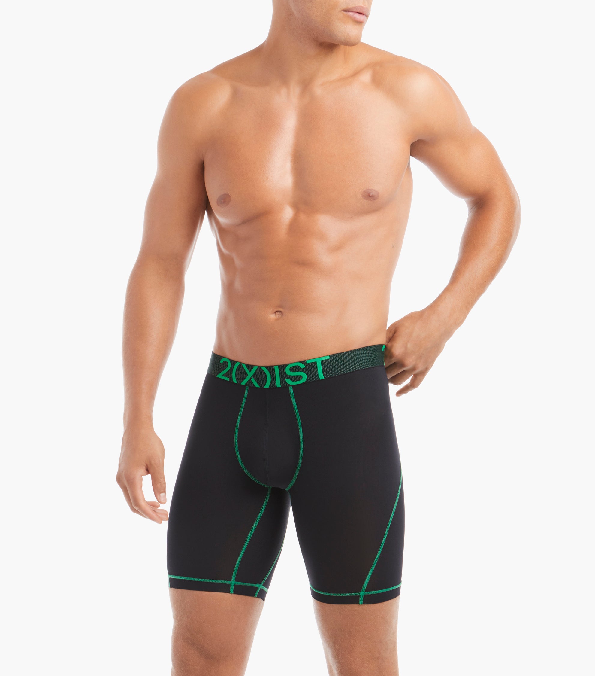  2xist Speed Dri Lightning Boxer Brief 9in - Black Beauty / Irish Jig - Bonton