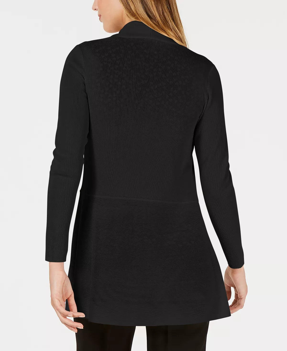  Anne Klein Plus Size Monterey Cardigan - Black - Bonton