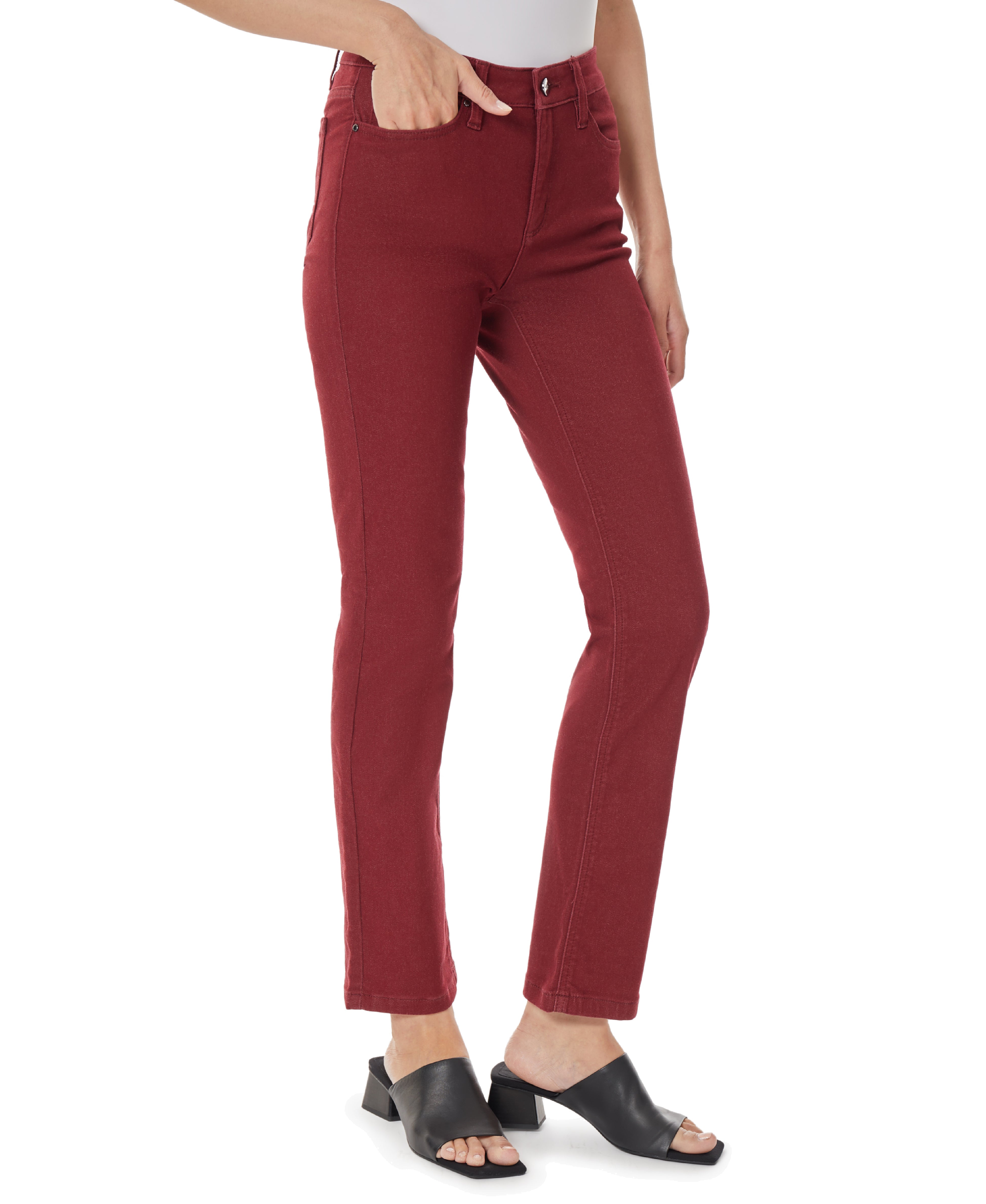  Jones New York Lexington Straight Jean - Bordeaux - Bonton
