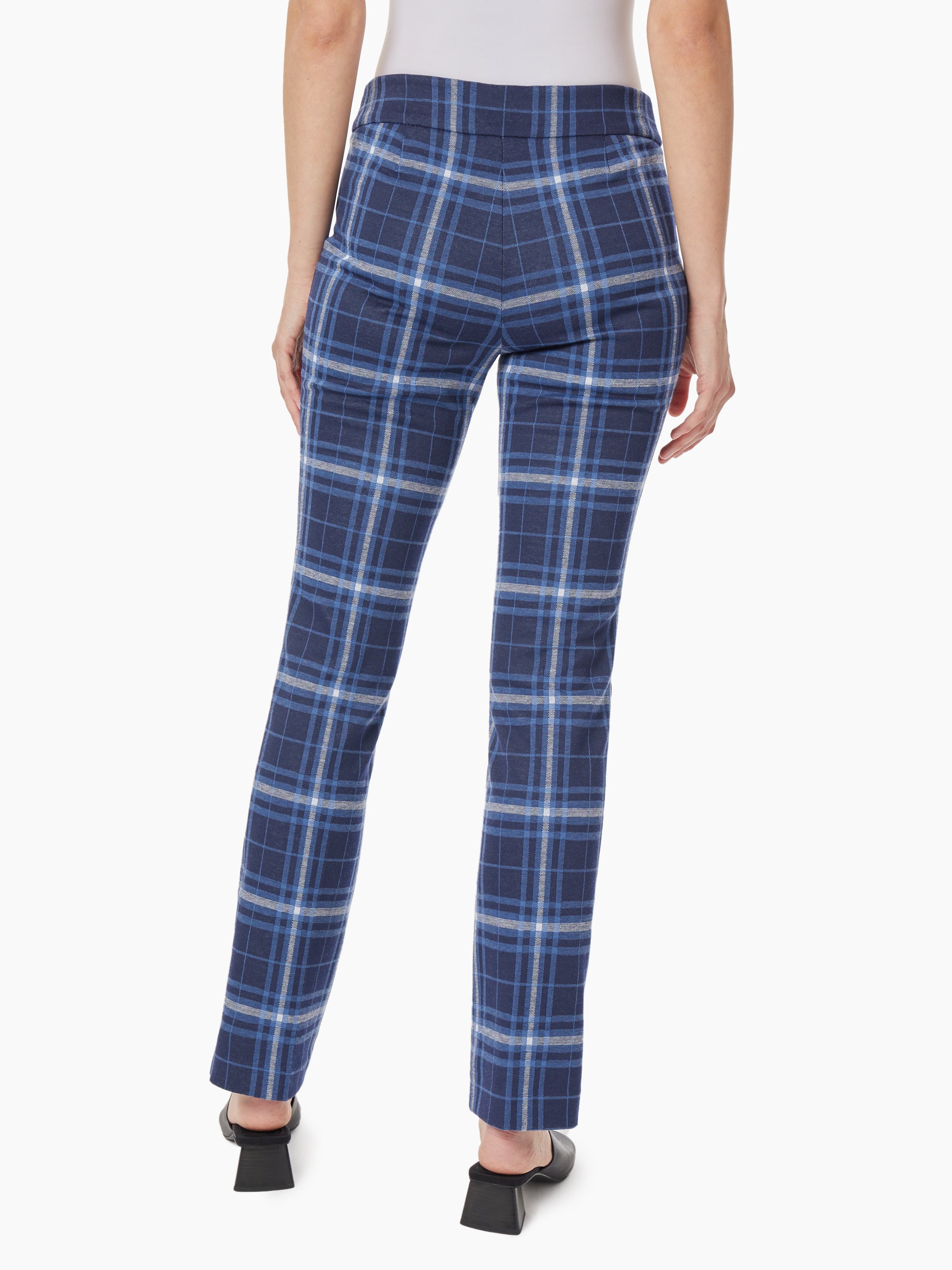  Jones New York Plaid Pull on Pants - Jones Black Combo - Bonton