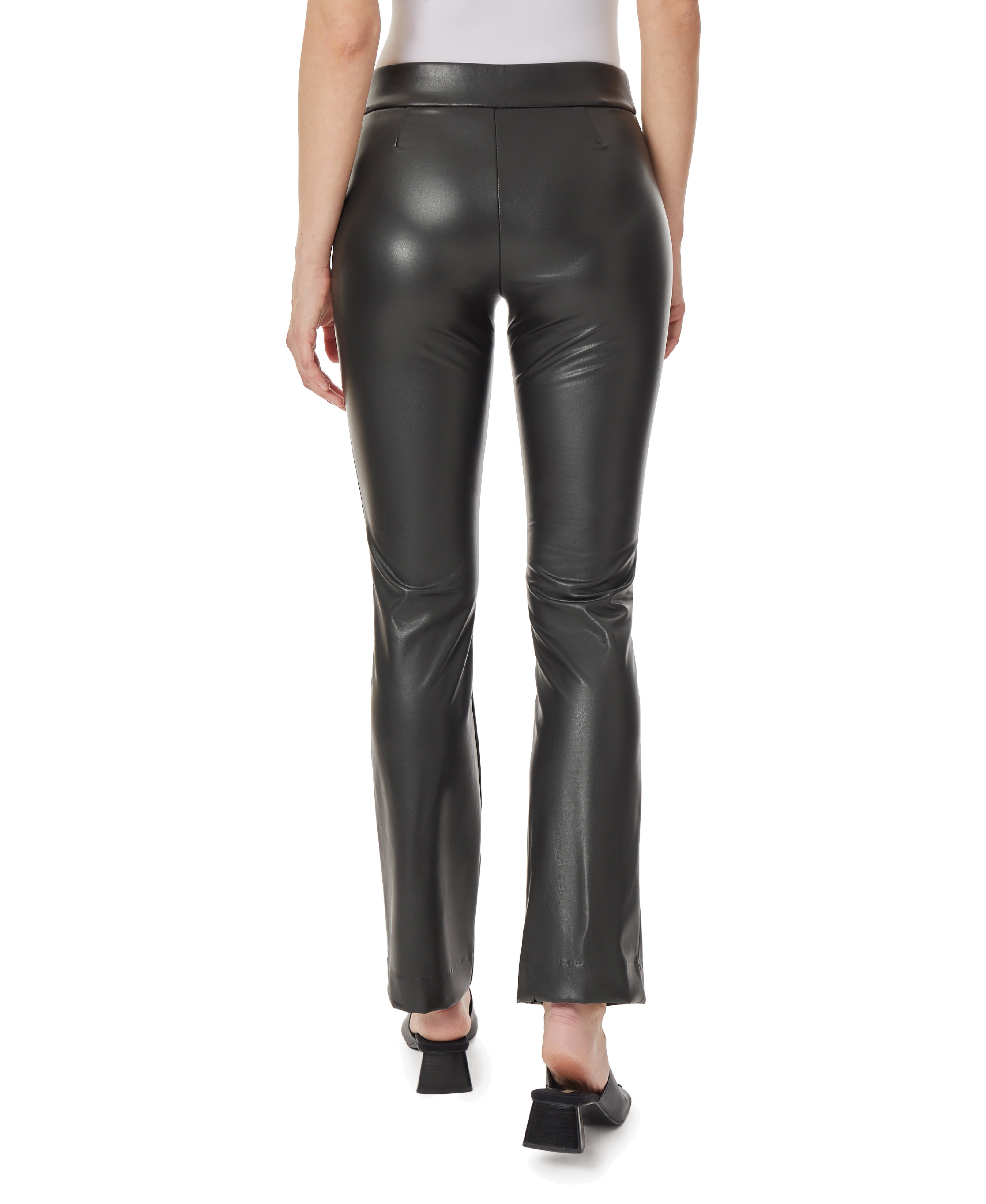  Jones New York Vegan Leather Pull On Bootleg Pant - Jones Black - Bonton
