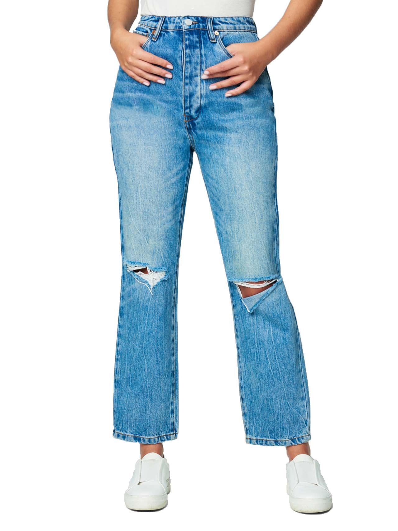  BlankNYC Mid-Rise Relaxed Fit Rebel Jeans - Blue - Bonton