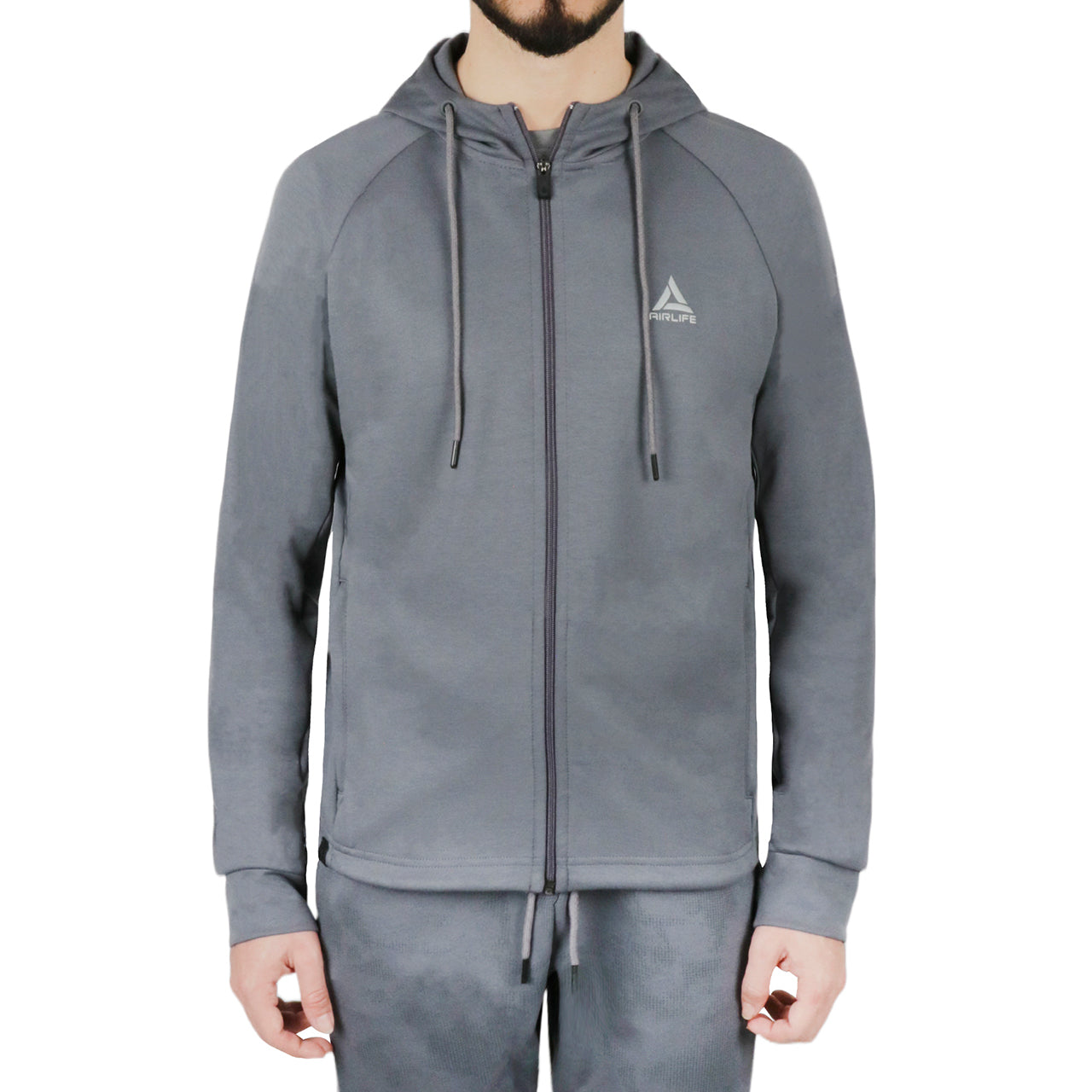  Air Life Zipper Mockneck Sweatshirt - Black - Bonton