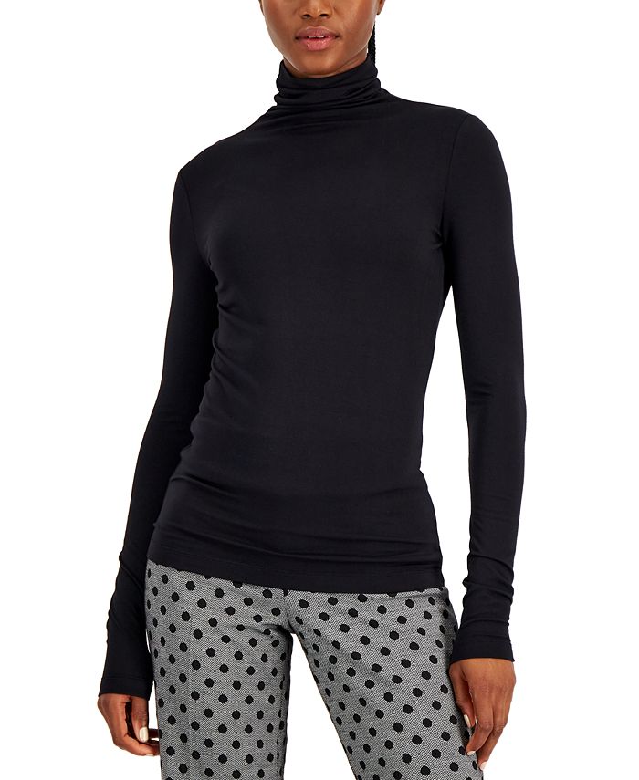  Anne Klein Black Seamless Turtleneck - Anne Black - Bonton
