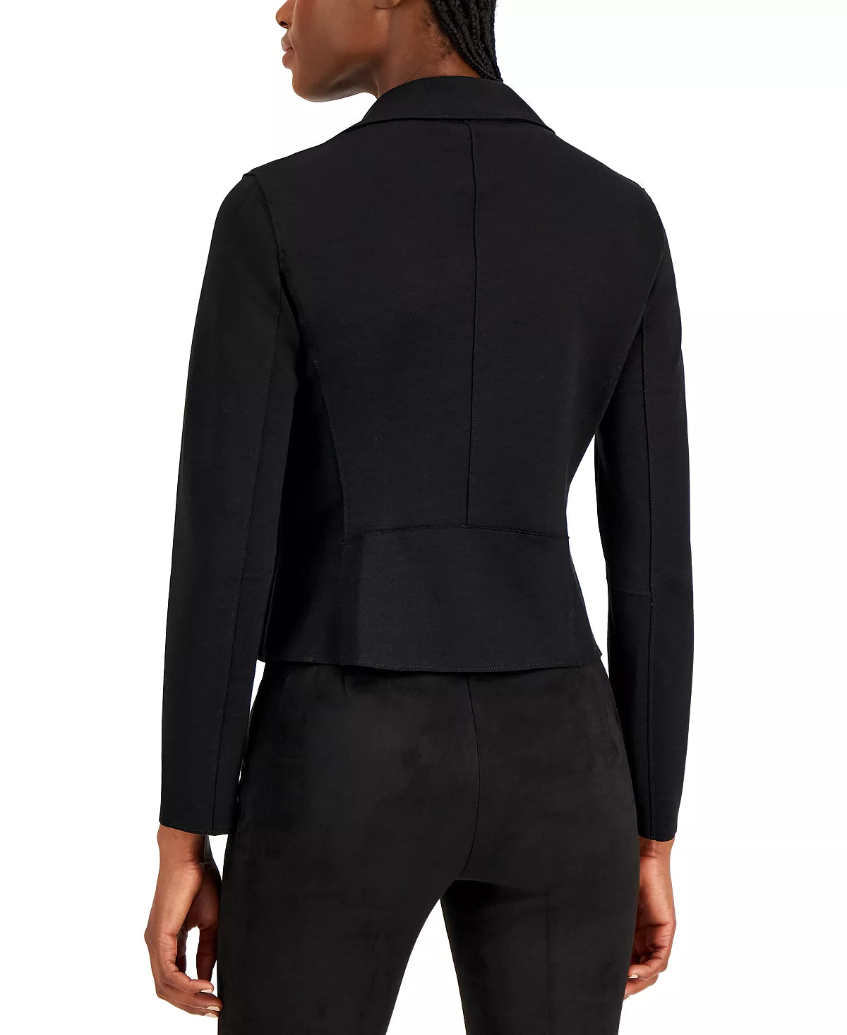  Anne Klein Zip Front Moto Jacket - Anne Black - Bonton