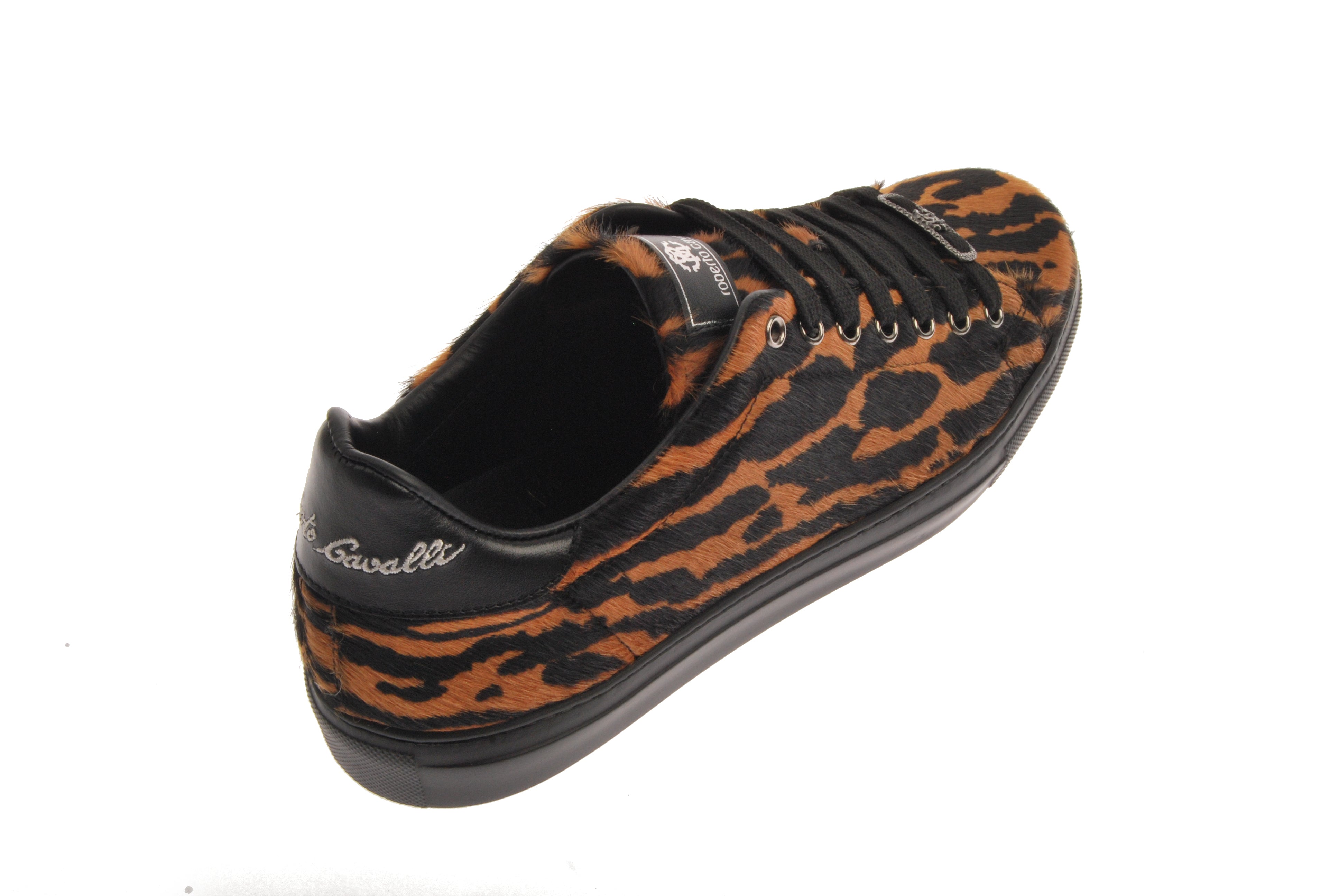  Roberto Cavalli Cheetah Pony Hair Low Profile LU Sneaker - Animal Print - Bonton