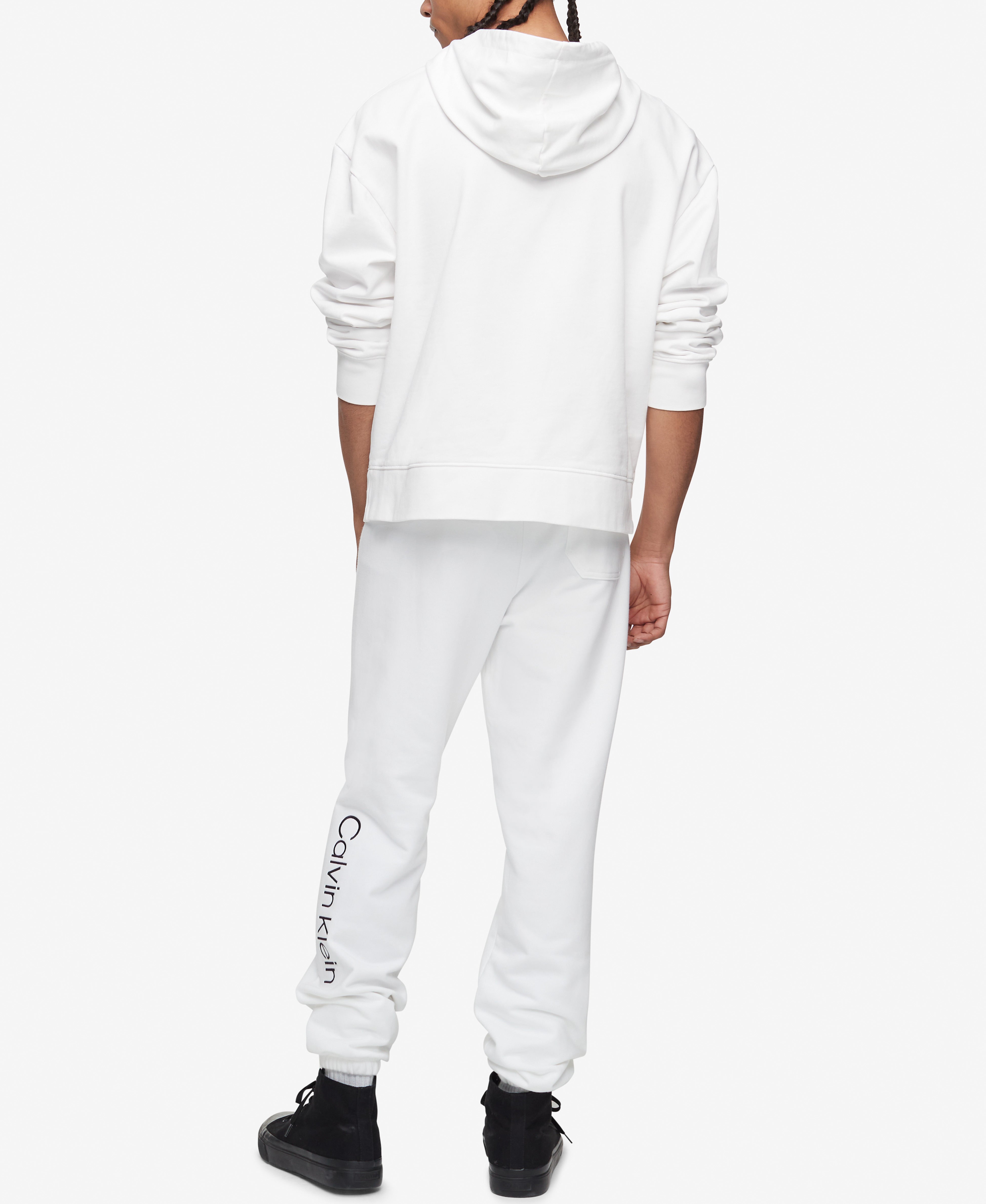  Calvin Klein Long Sleeves Standard Logo Terry - Brilliant White - Bonton