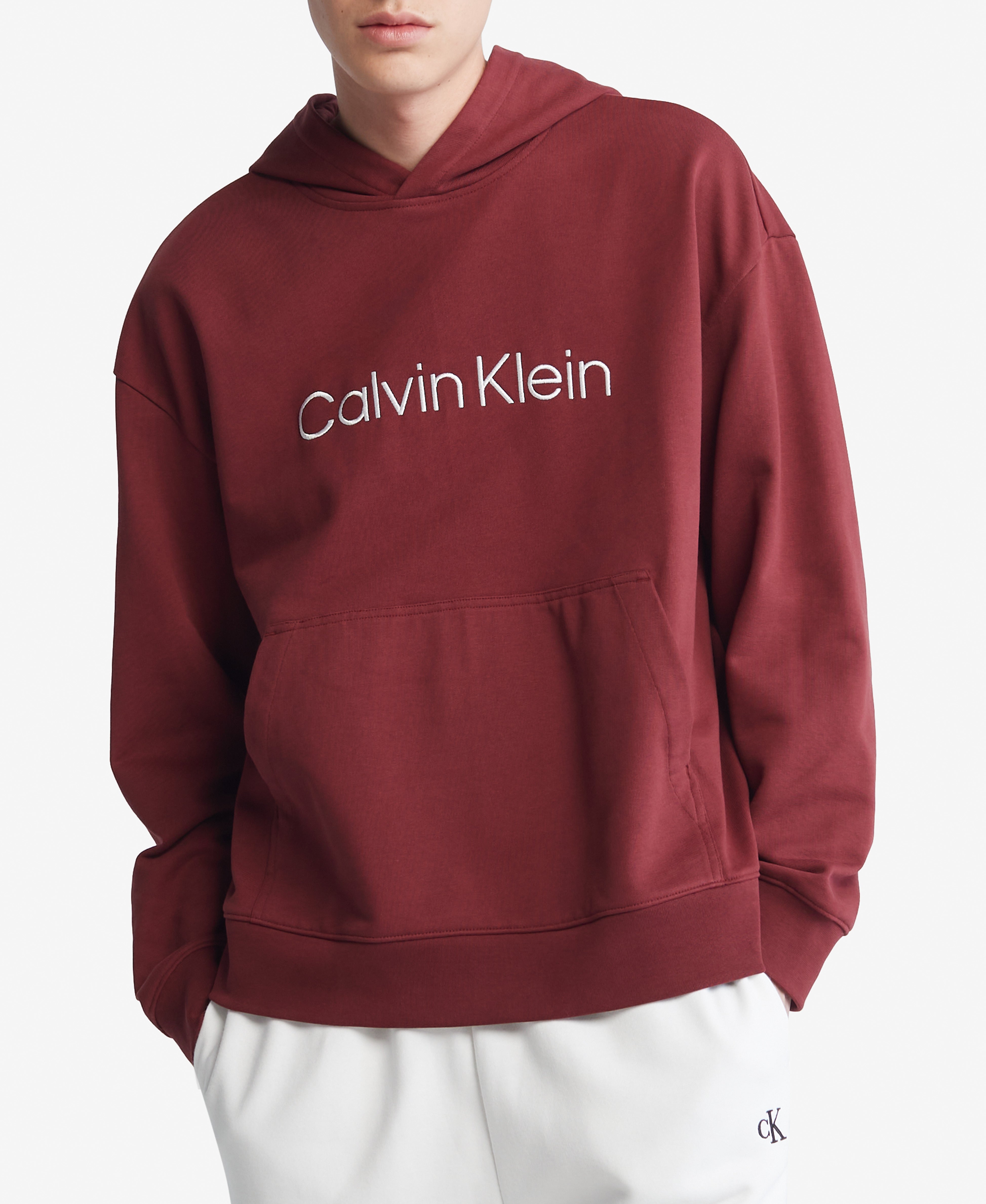  Calvin Klein Long Sleeves Standard Logo Terry - Black Beauty - Bonton