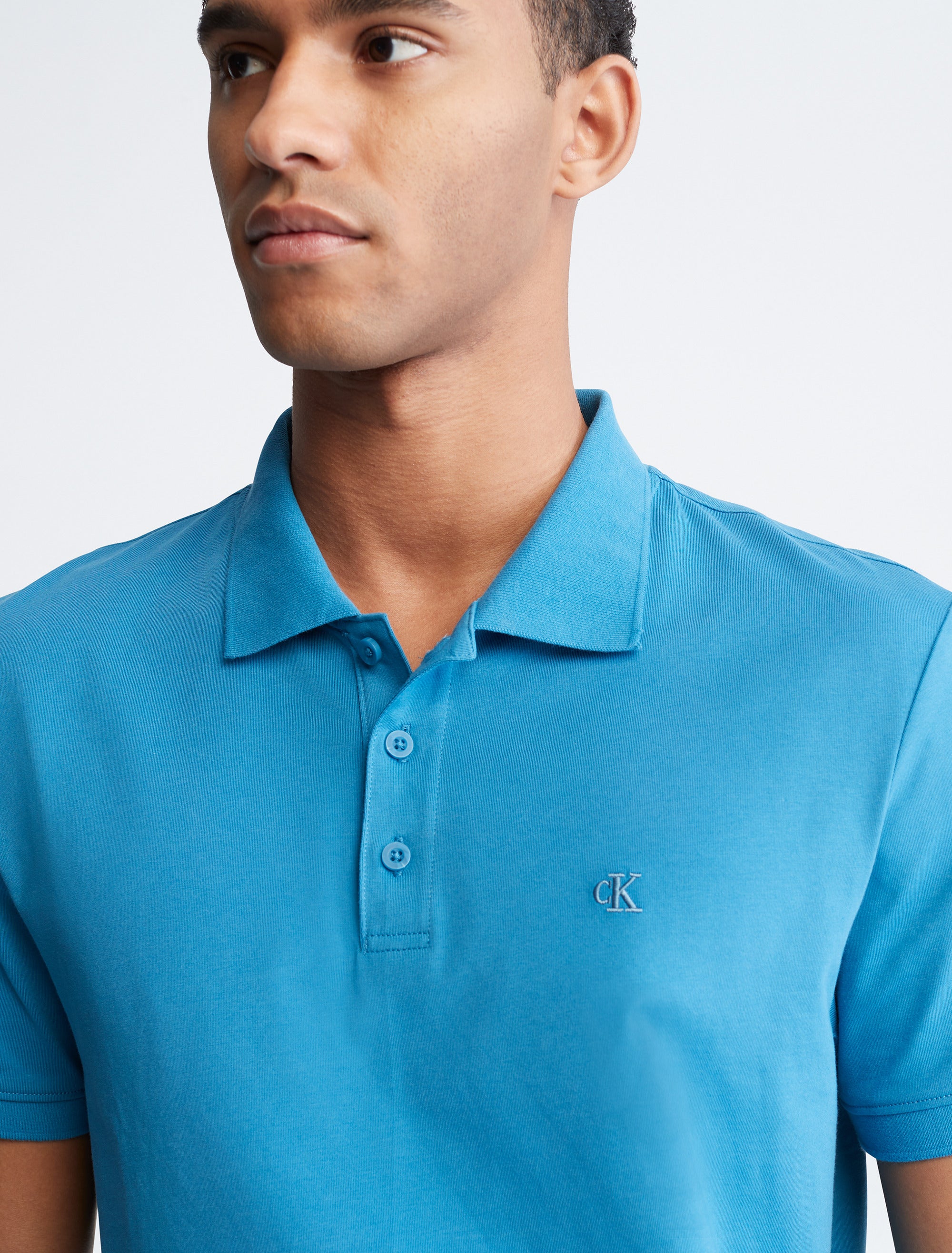  Calvin Klein SS SMOOTH COTTON Solid Polo - Raspberry Blush - Bonton