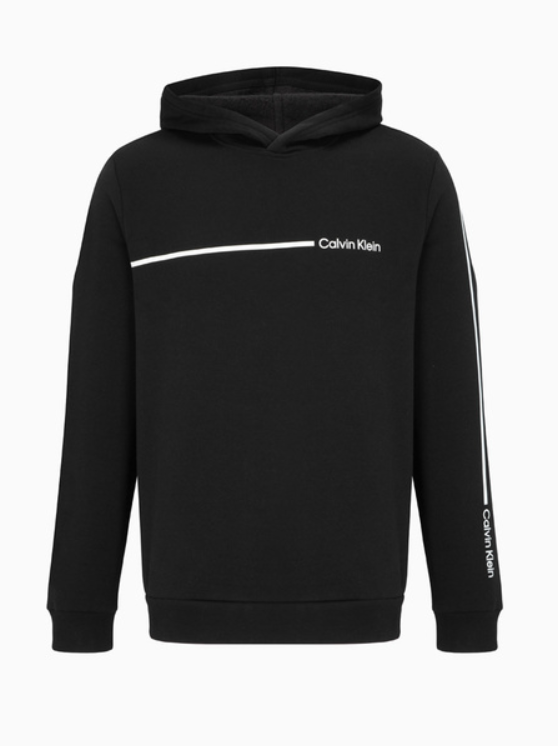  Calvin Klein Iconic Line Graph Hoodie - Black Beauty - Bonton