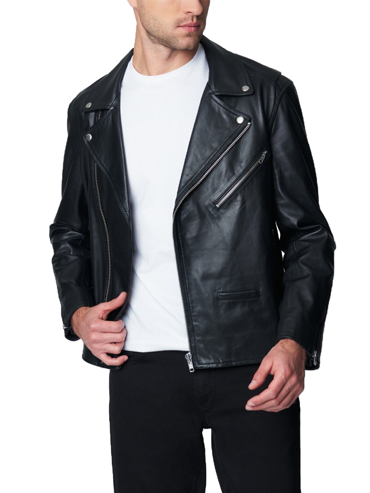  BlankNYC Intoxication Leather Moto Jacket - Black - Bonton