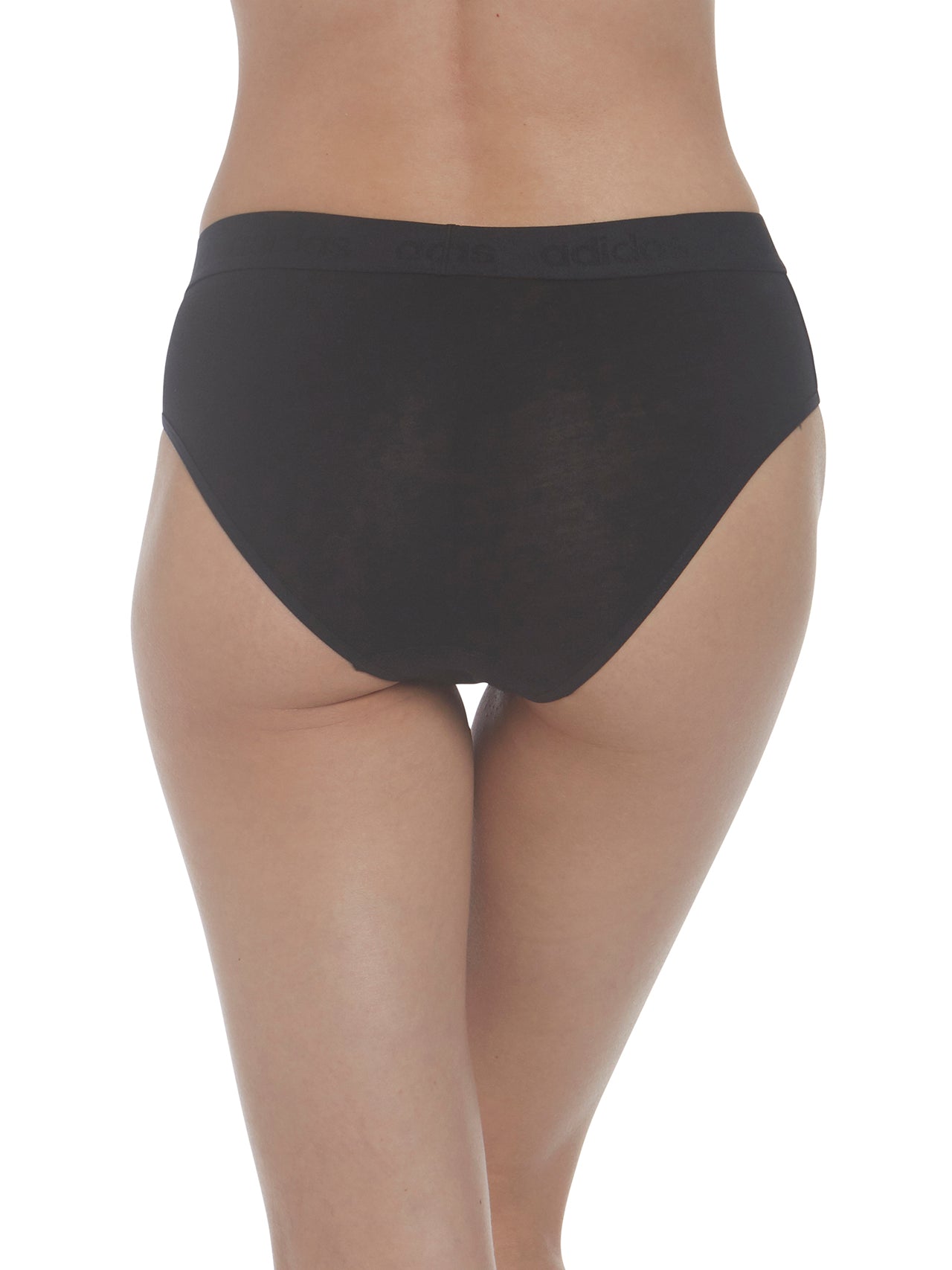  Adidas Smart Cotton Solid Bikini Briefs - Black - Bonton