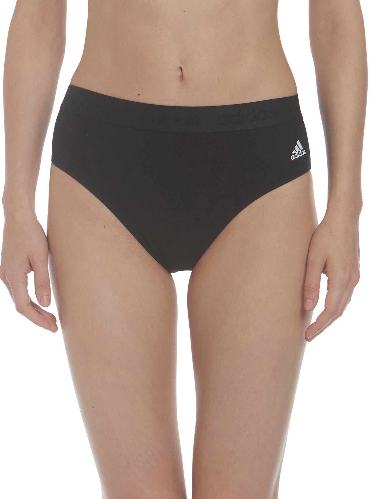  Adidas Smart Cotton Solid Bikini Briefs - Black - Bonton