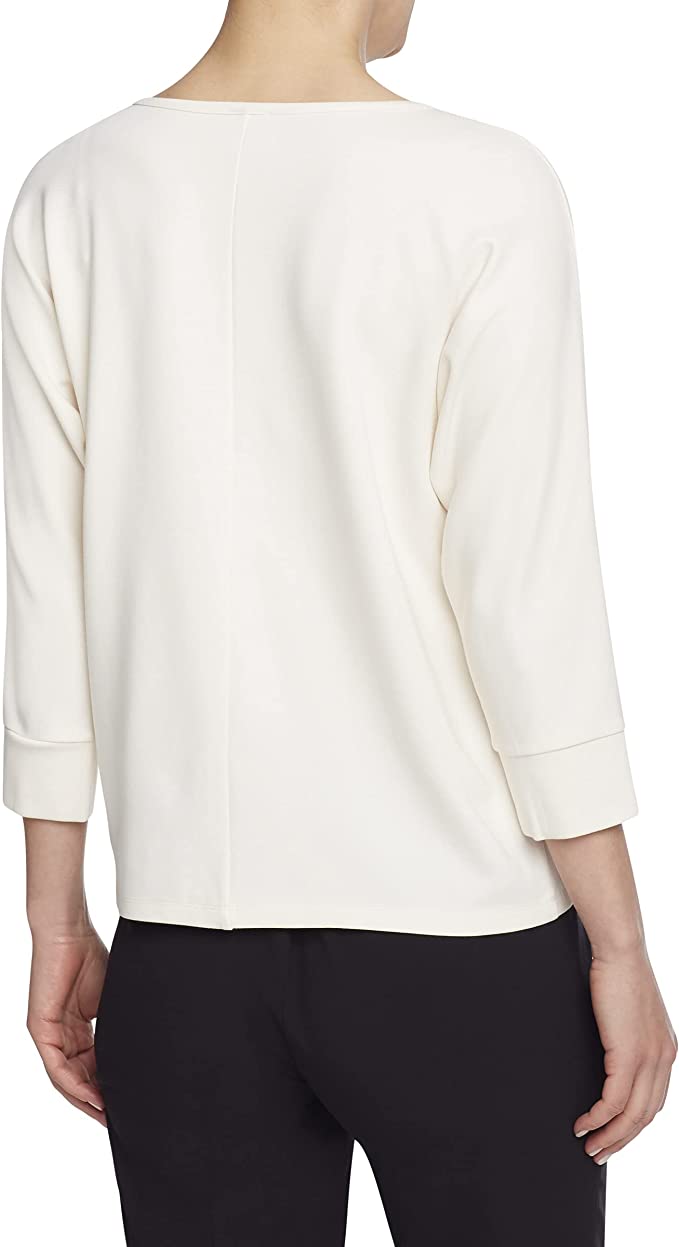  Anne Klein Dolman Sleeve Pullover Serenity Knit Top - Anne White - Bonton