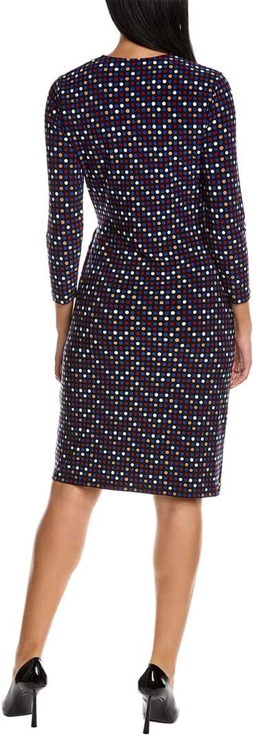  Anne Klein ITY Classic Wrap Dress - Chianti Combo - Bonton