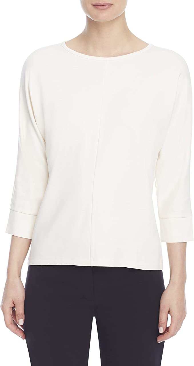  Anne Klein Dolman Sleeve Pullover Serenity Knit Top - Anne White - Bonton