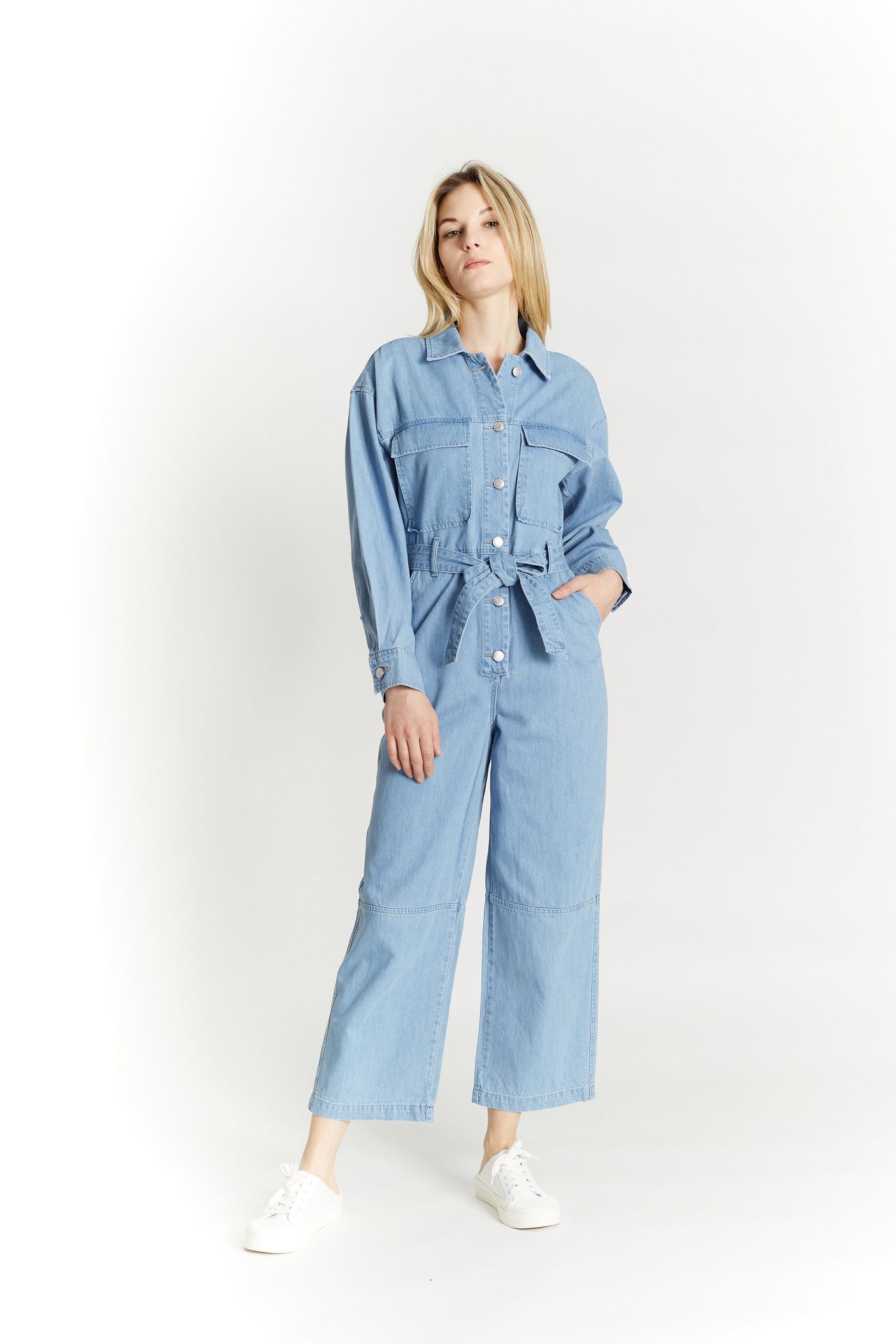  Oat New York Powder Blue Jumpsuit by Oat New York - Powder Blue - Bonton