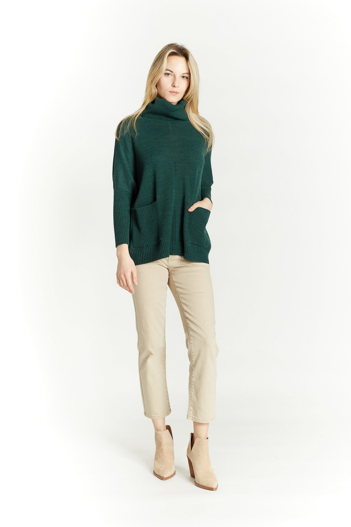  Oat New York Cowl Pocket Sweater by Oat New York - Heather Camel - Bonton