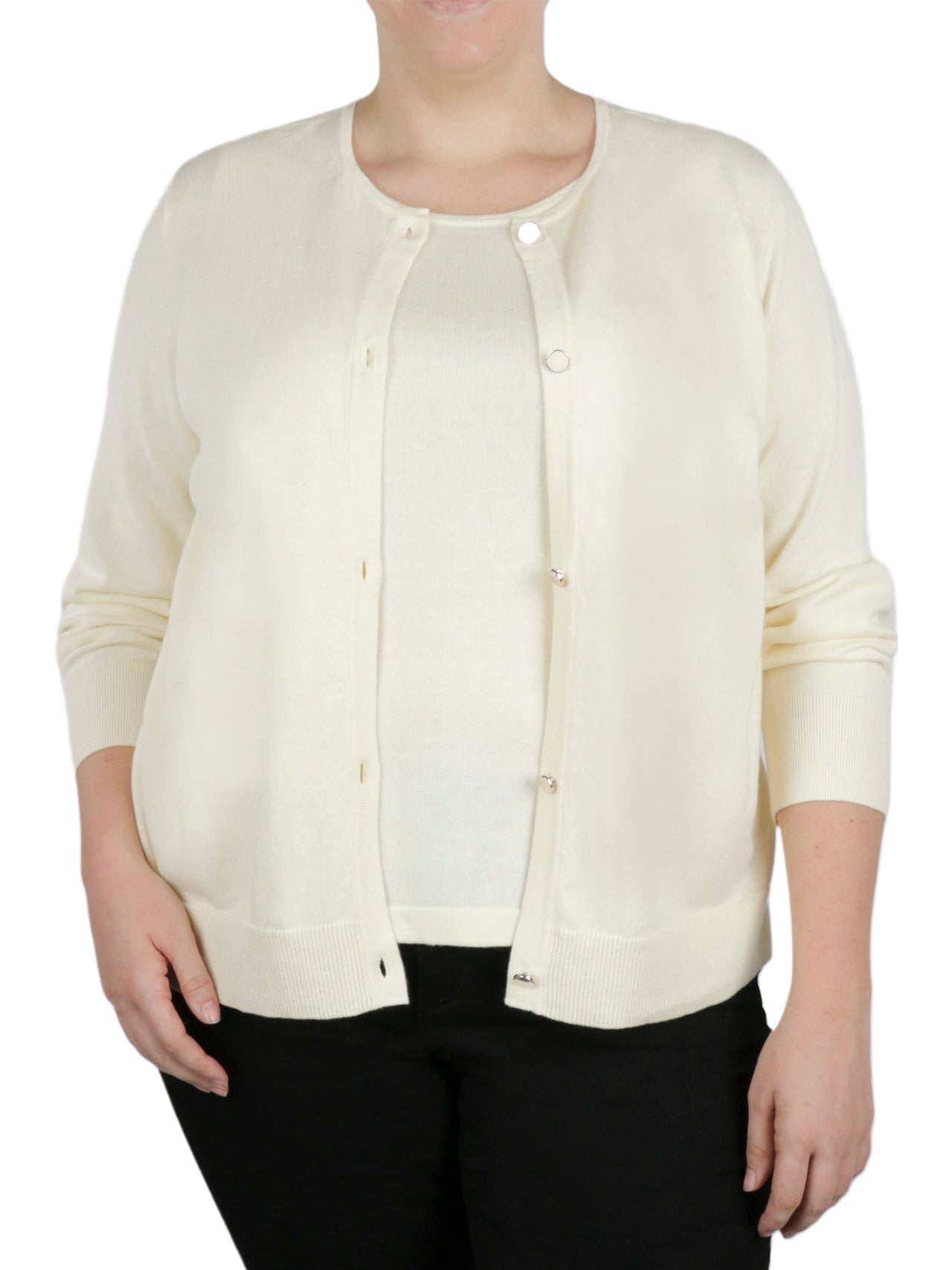  Anne Klein Plus Size Sweater Set - Anne White - Bonton