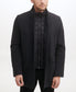  Cole Haan Men's Woolen Twill Coat with Nylon Bib - Black - Bonton