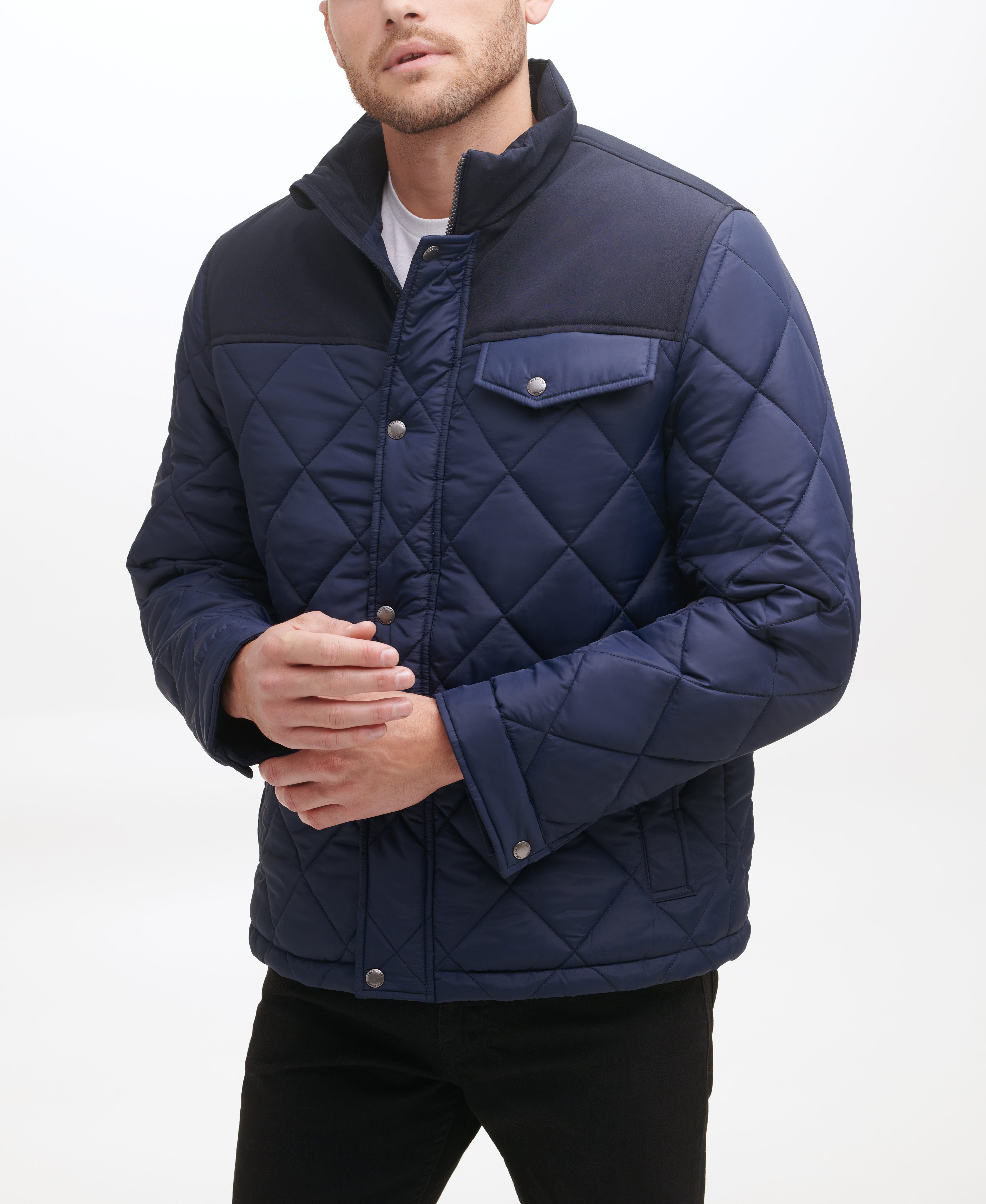  Cole Haan Men's Water Resistant Jacket - Navy - Bonton