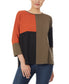  Jones New York Colorblock 3/4 Dolman Sleeve Tunic - Deep Loden Combo - Bonton