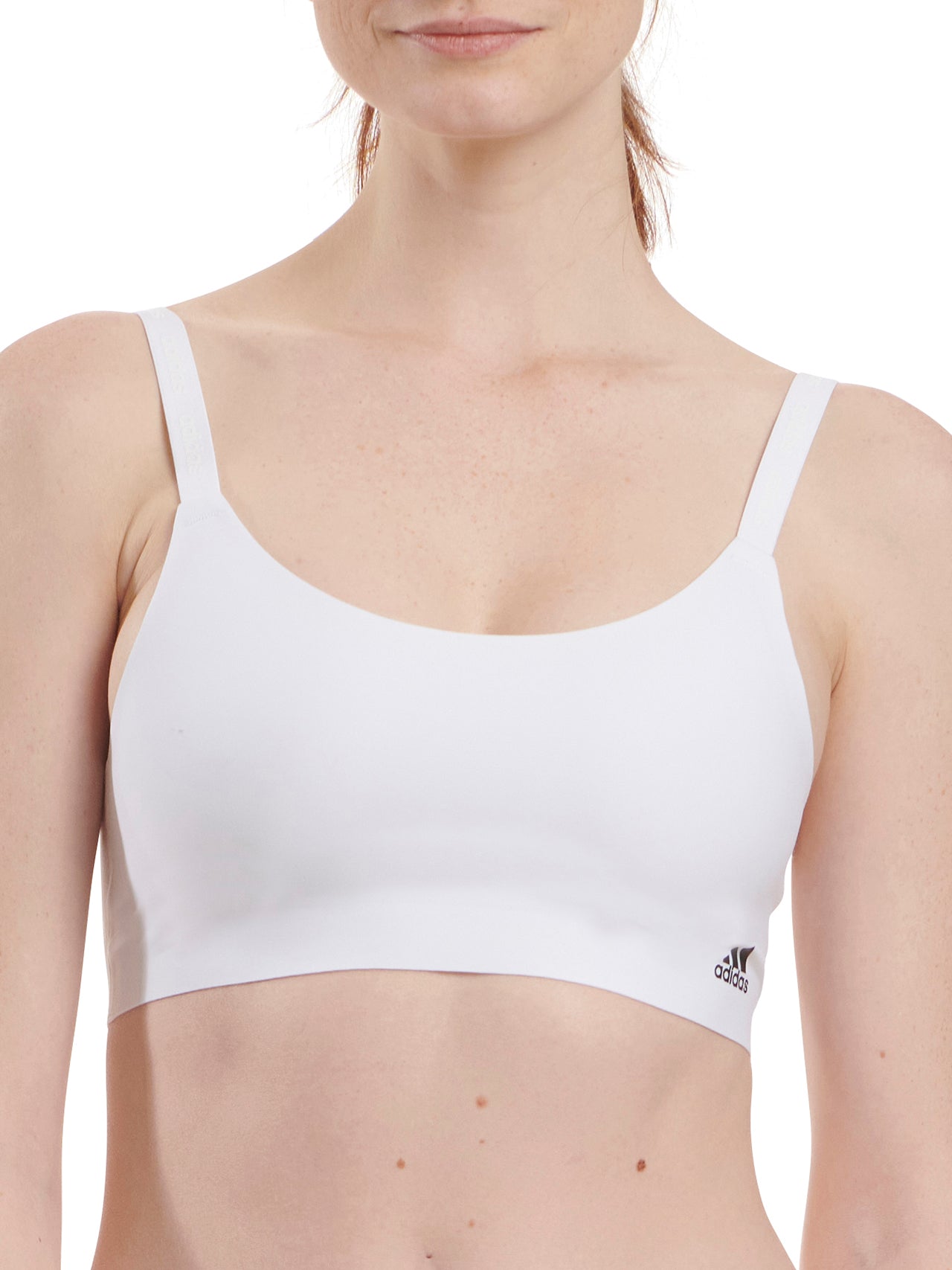  Adidas Scoop Lounge Activewear Bra - White - Bonton