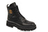  John Galliano Crocodile Embossed Gold Crest Lace Up Boot - Black/Croc Embossed - Bonton