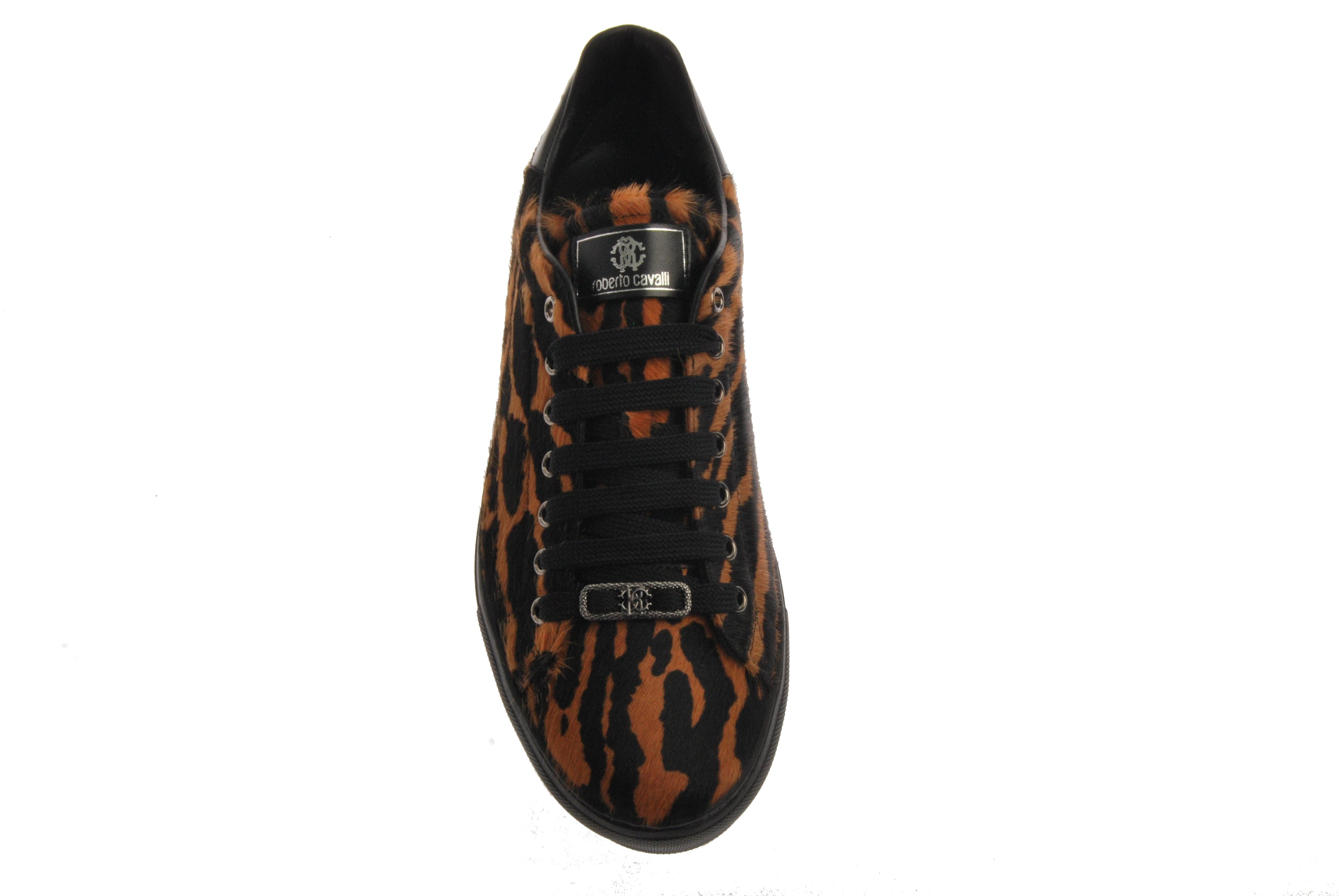  Roberto Cavalli Cheetah Pony Hair Low Profile LU Sneaker - Animal Print - Bonton