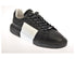  John Richmond Black and White Leather Logo Low Top Sneakers - Nero - Bonton