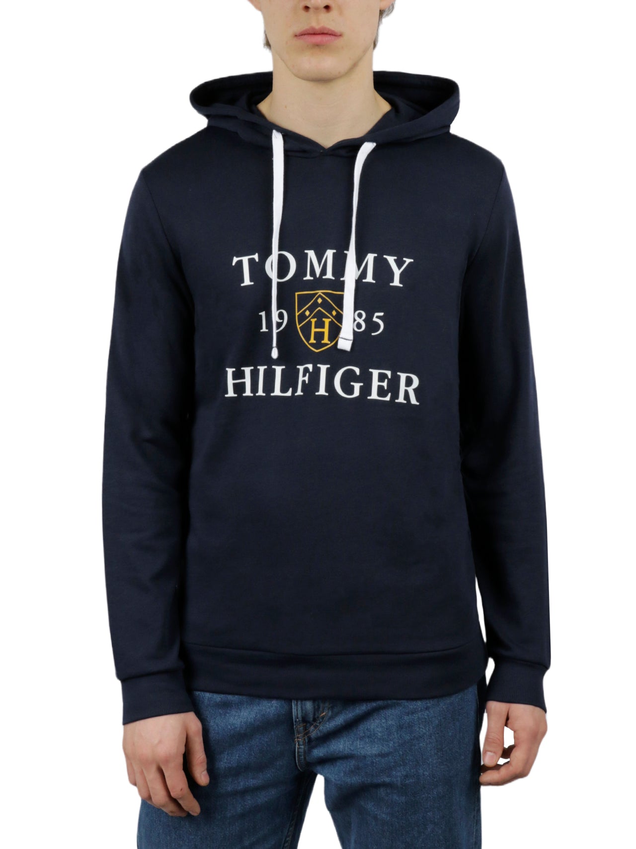  Tommy Hilfiger Long Sleeves Hoodie - Dark Navy - Bonton