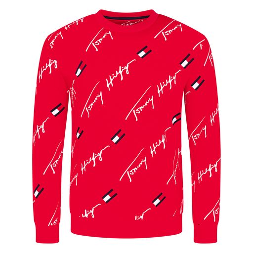  Tommy Hilfiger Long Sleeves Crew Neck Shirt - Mahogany (red) - Bonton