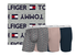  Tommy Hilfiger 3 Pack Boxer Brief-Fan - Grey Frost - Bonton