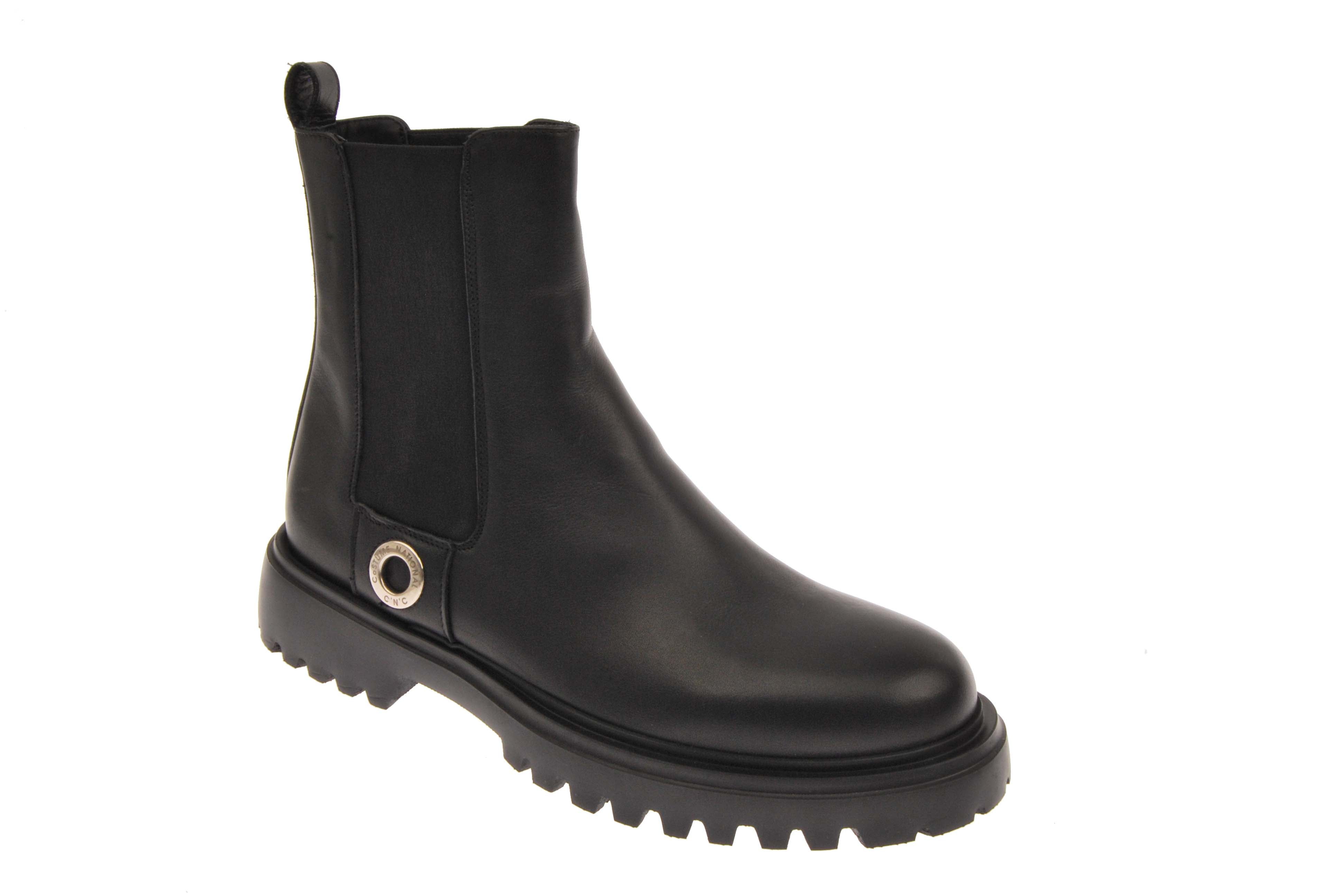   Costume National Leather Lug Sole Chelsea Boots by Costume National - Black - Bonton