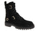   Costume National Greased Suede Combat Boot by Costume National - Black - Bonton