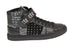  John Galliano Leather Newsprint High Top Ankle Shoes - Black - Bonton