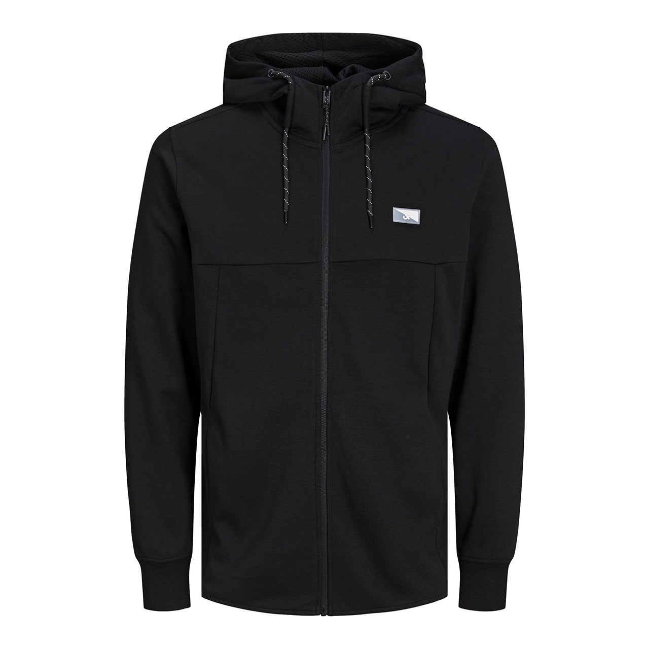  Jack & Jones High Neck Zip Hoodie - Black - Bonton