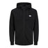  Jack & Jones High Neck Zip Hoodie - Black - Bonton