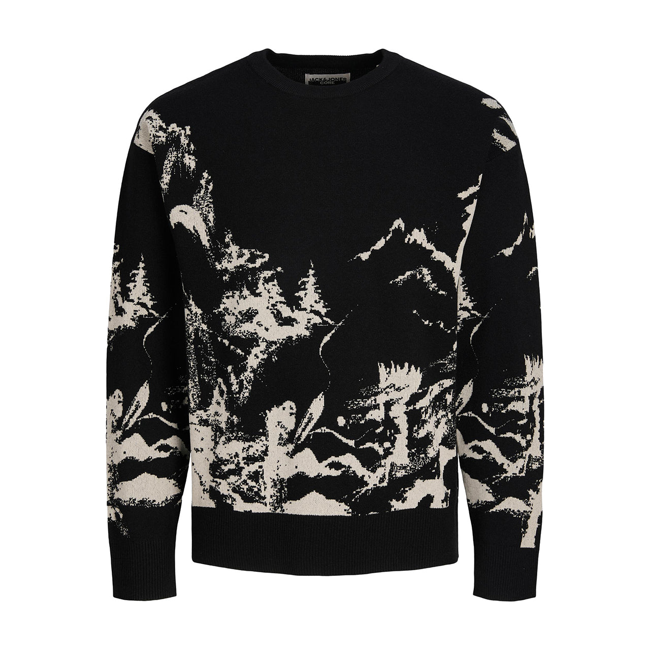  Jack & Jones Desert Knitted Crew Neck - Black - Bonton
