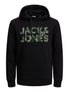  Jack & Jones Tech Logo Sweat Hoodie - Black - Bonton