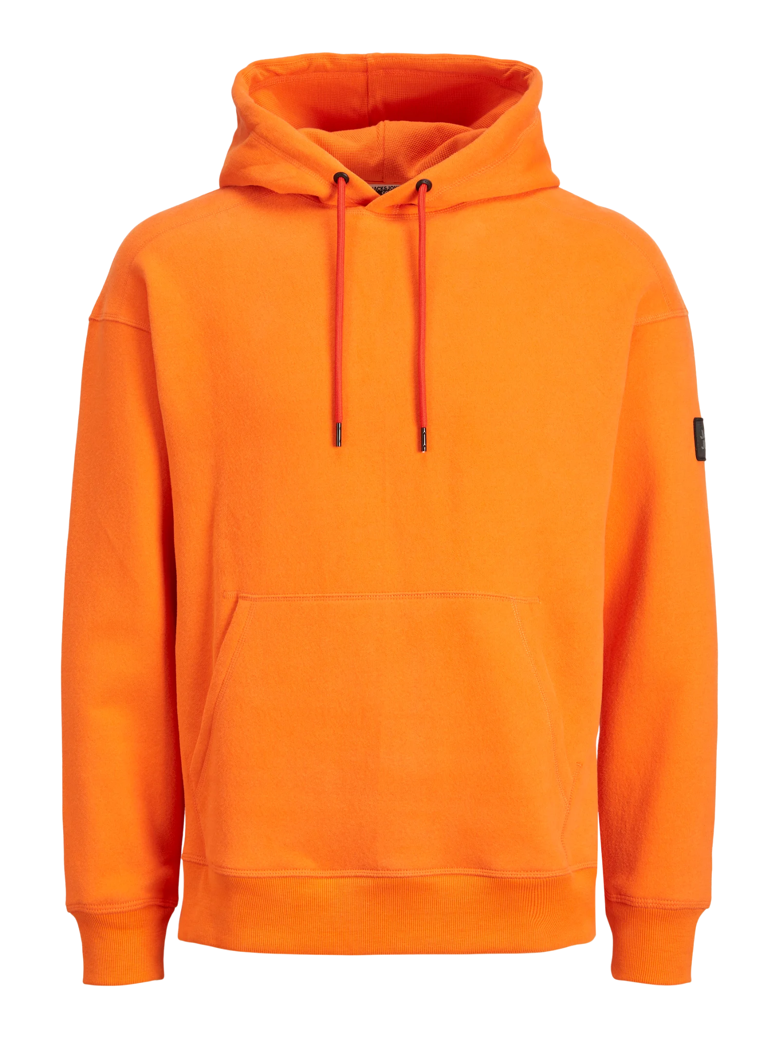  Jack & Jones Classic Waffle Sweat Hoodie - Mandarin Orange - Bonton