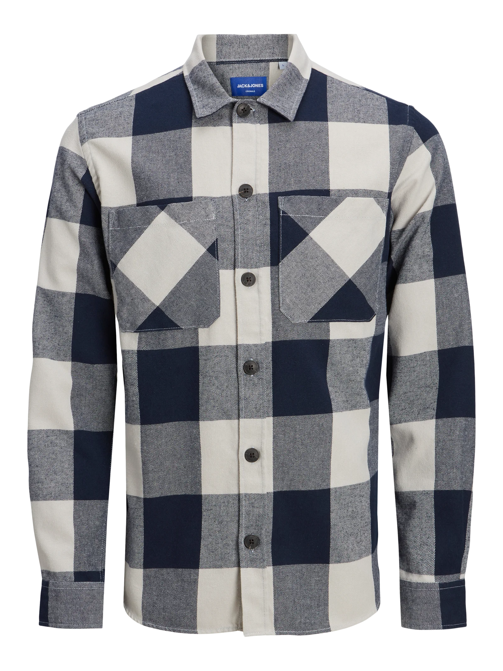  Jack & Jones Blake Comfort Long Sleeve Shirt - Navy Blazer - Bonton