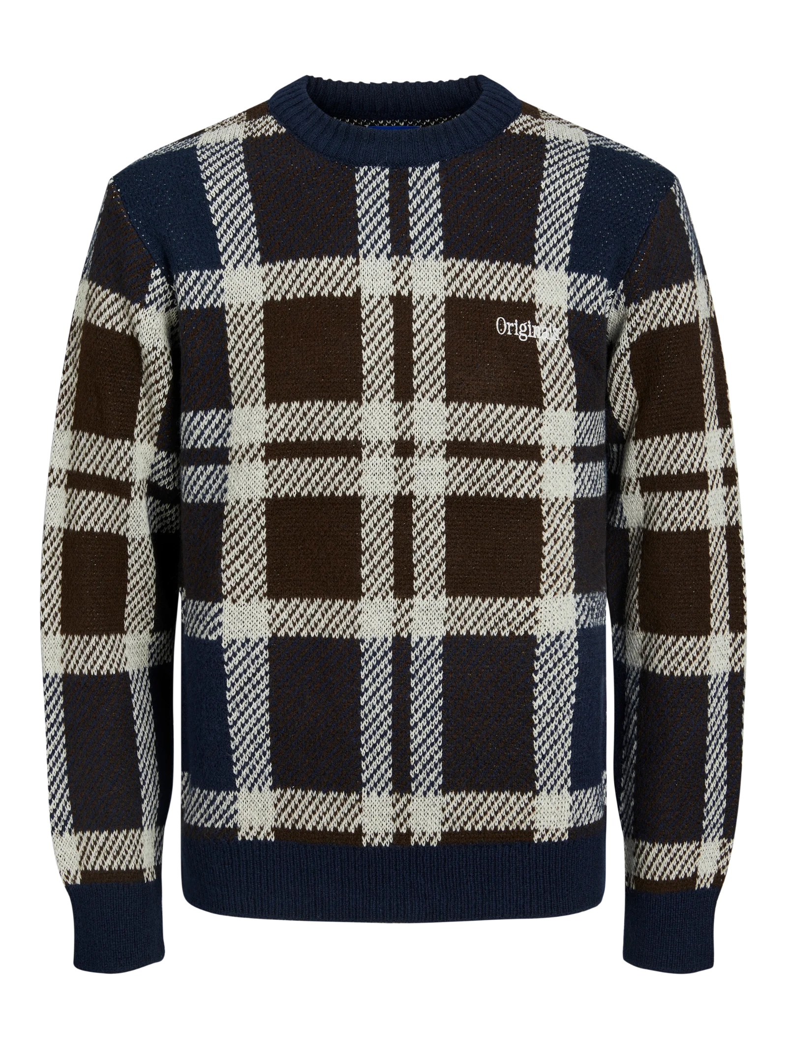  Jack & Jones Joraziz Knit Crew Neck - Seal Brown - Bonton