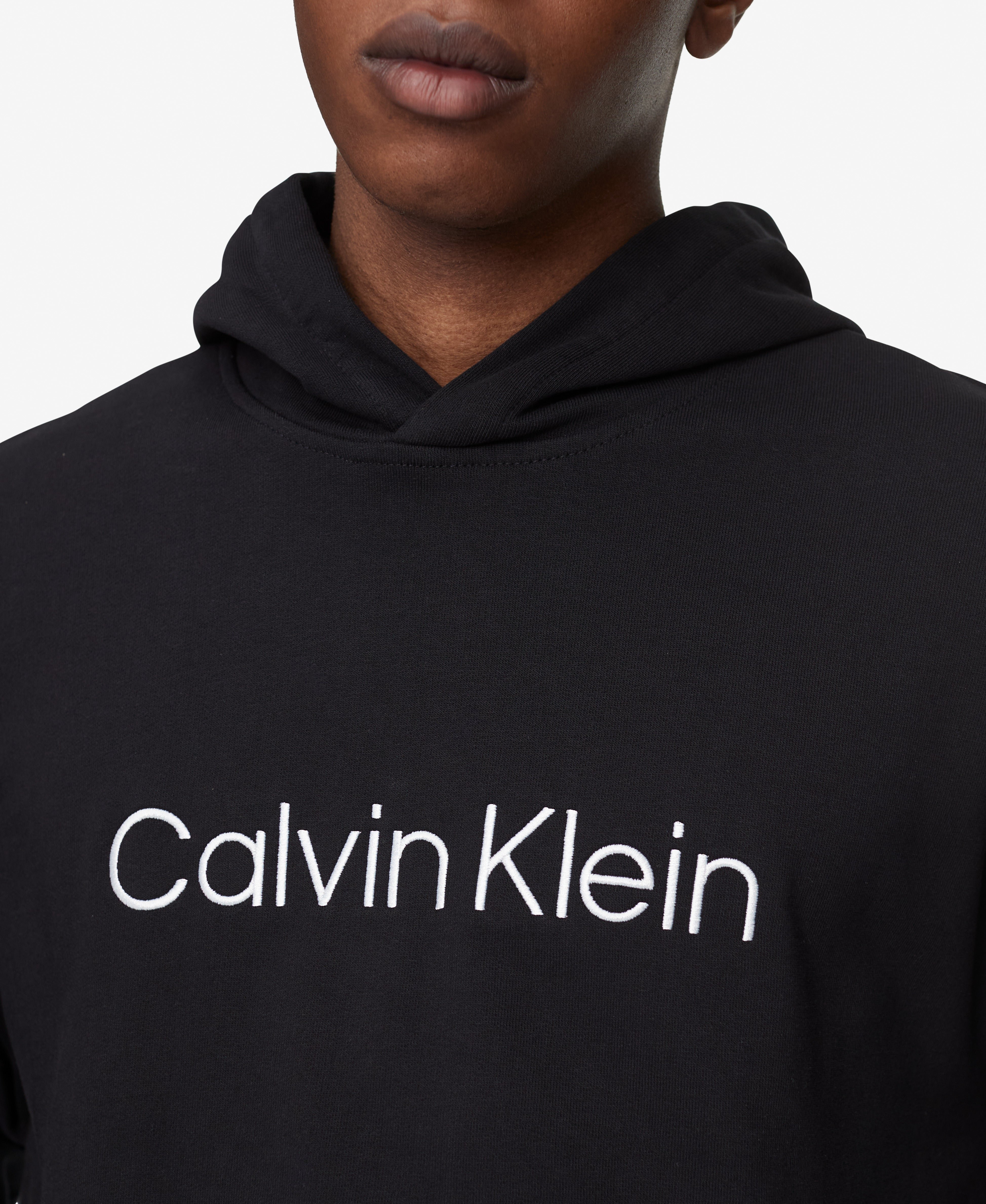  Calvin Klein Long Sleeves Standard Logo Terry - Black Beauty - Bonton