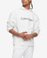  Calvin Klein Long Sleeves Standard Logo Terry - Brilliant White - Bonton