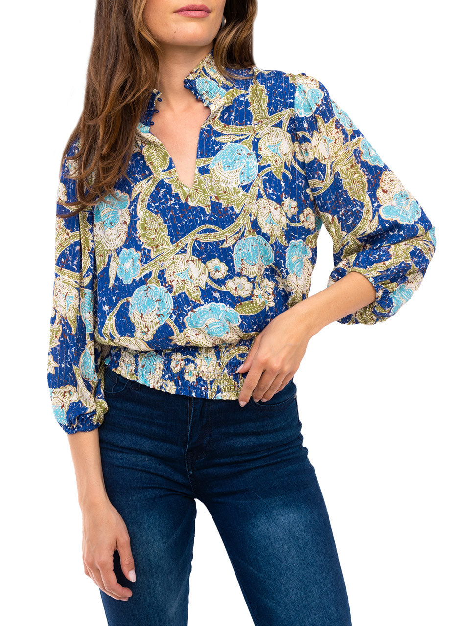  Asra Ruffle Top - Blue - Bonton