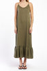   Velvet Heart Adele Adjustable Strap Long Tank Dress - Olive - Bonton