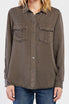   Velvet Heart Brea Utility Style Button Down Shirt - Olive - Bonton